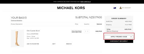 michael kors first purchase coupon